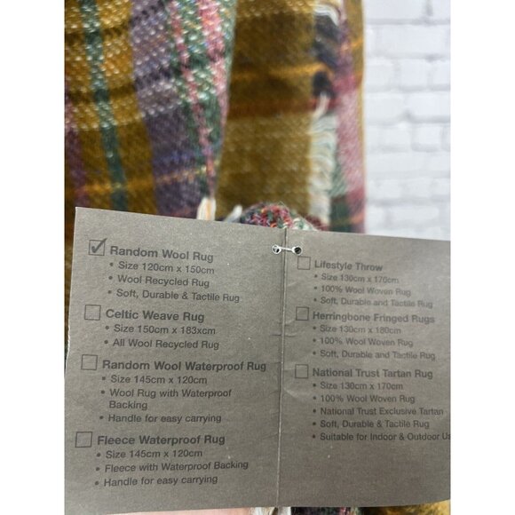 NWT VTG The National Trust Random Wool Rug Recycled Wool Britain 120cm x 150cm - Picture 3 of 10